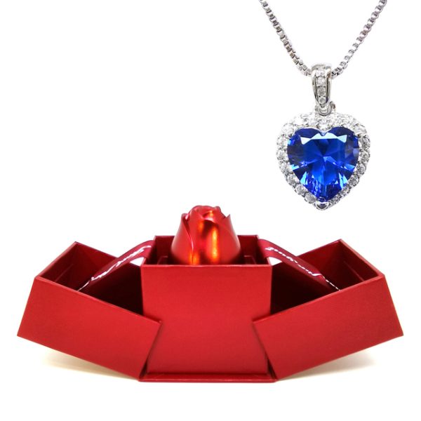 Кутија за чување накит од рози Елегантен ѓердан со кристал Романтичен подарок за Денот на вљубените за жени девојки 2.jpg 640x640 2