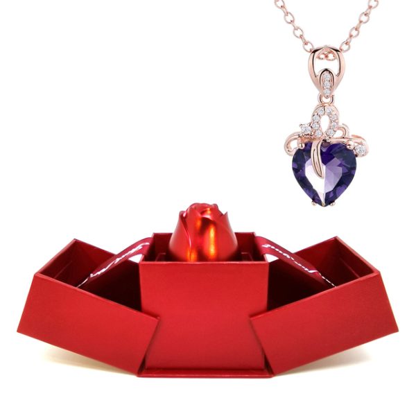 Igbe nchekwa ọla Rose mara mma Crystal Pendant olu onyinye ụbọchị Valentine ịhụnanya maka ụmụ nwanyị 9.jpg 640x640 9