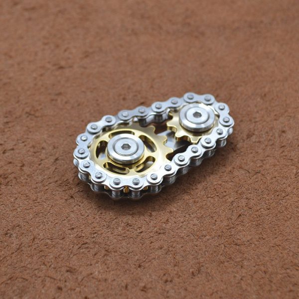 Sprockets Flywheel Fingertip Gyro Sprockets Chains EDC মেটাল টয় গিয়ার চেইন Gyro Drop Ship Sproket Roadbike 4