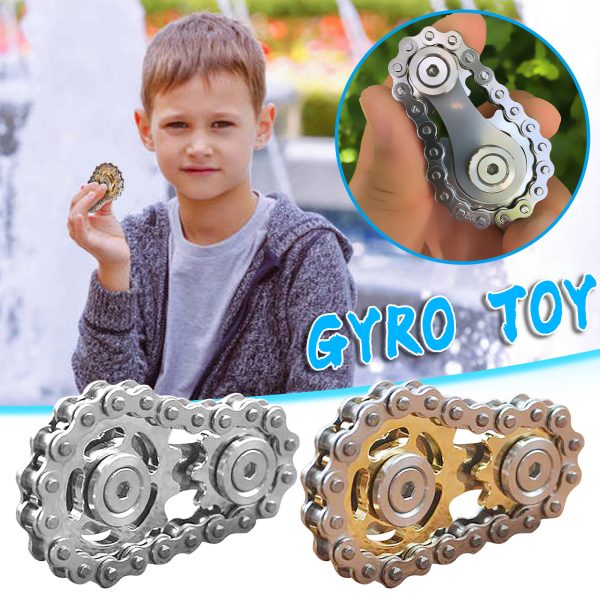 Sprockets Flywheel Fingertip Gyro Sprockets Chains EDC মেটাল টয় গিয়ার চেইন Gyro Drop Ship Sproket Roadbike 5