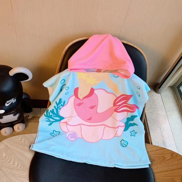 Super Absorbent Children Poncho Towel Mermaid Baby Bathrobe Surf Pool Replacement Bathrobe 0 7 Years Old 3.jpg 640x640 3