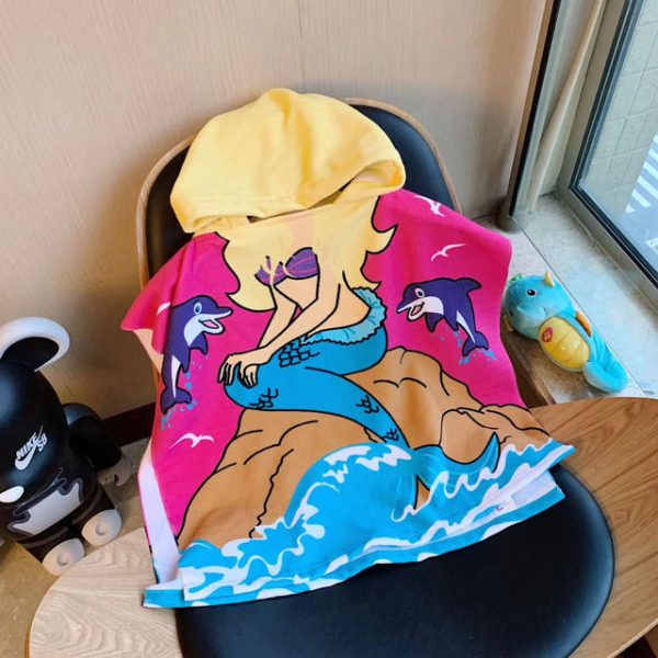 Super Absorbent Children Poncho Towel Mermaid Baby Bathrobe Surf Pool Replacement Bathrobe 0 7 Years Old 4.jpg 640x640 4