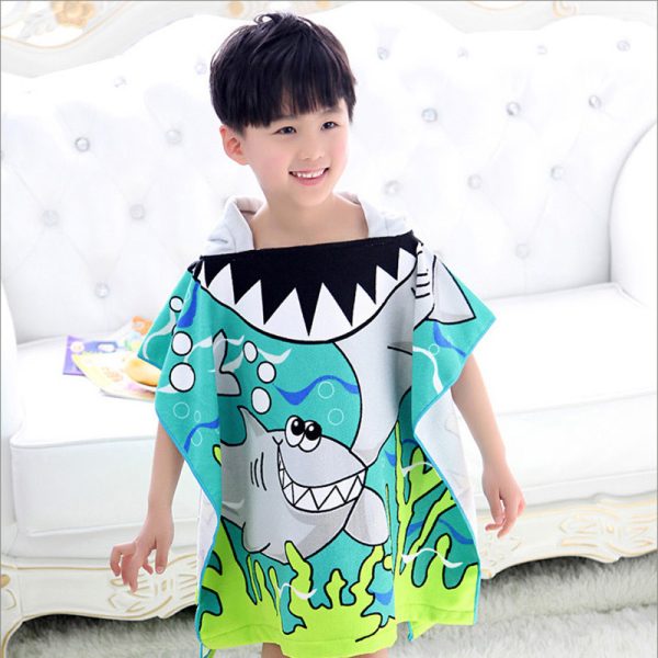 Super Absorbent Children Poncho Towel Mermaid Baby Bathrobe Surf Pool Replacement Bathrobe 0 7 Years Old