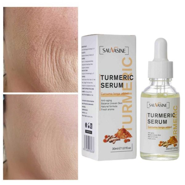 Turmeric Curcumin Oil Skin Glow lightening for Dark Patches Bright Skin Dark Spot Corrector Whitening Serum 3