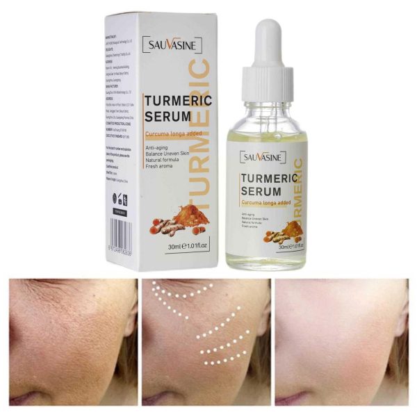 Turmeric Curcumin Oil Skin Glow lightening For Dark Patches Bright Skin Dark Spot Corrector Whitening Serum 4