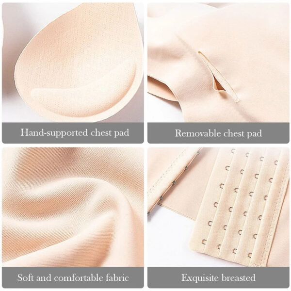 Women 3 in 1 Body Shapewear Posture Corrector Underwear Tummy Control Back Support Push Up Bra 5