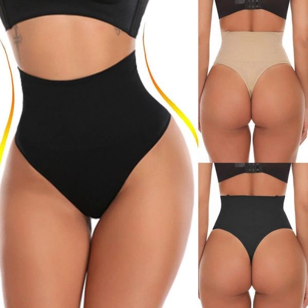 Pambabaeng Pampapayat na Panties Body Shaper High Waist Thong Belly Control Panties Waist Trainer Butt Lifter Panties 12