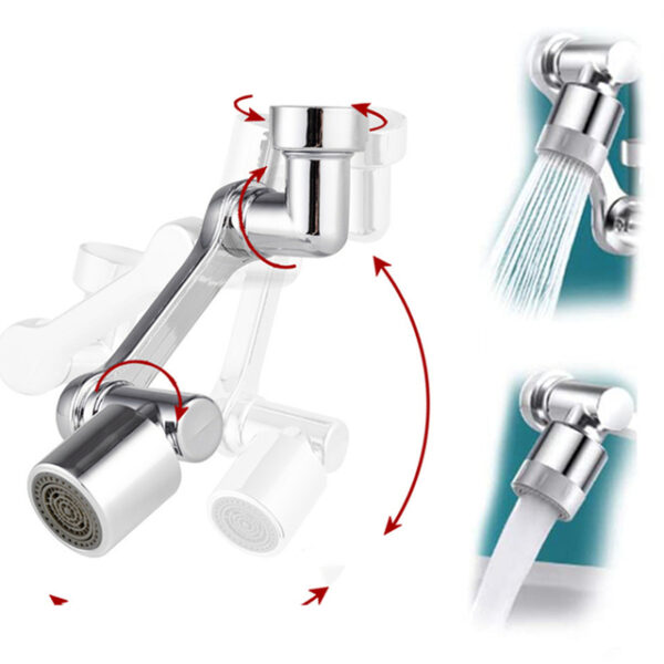 1080 Ujikelezo lweFaucet yeFaucet yeFaucethi yePlastiki yesihluzi seKhitshi itephu Yandisa iFaucethi yoMbhobho waManzi 22 24mm