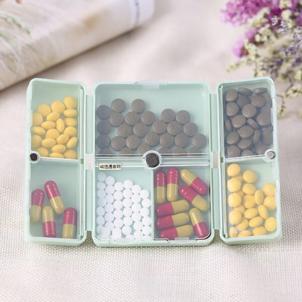 1PC Weekly Pill Box 7 Days Foldable Travel Medicine Holder Pill Box Tablet Storage Case Container 2
