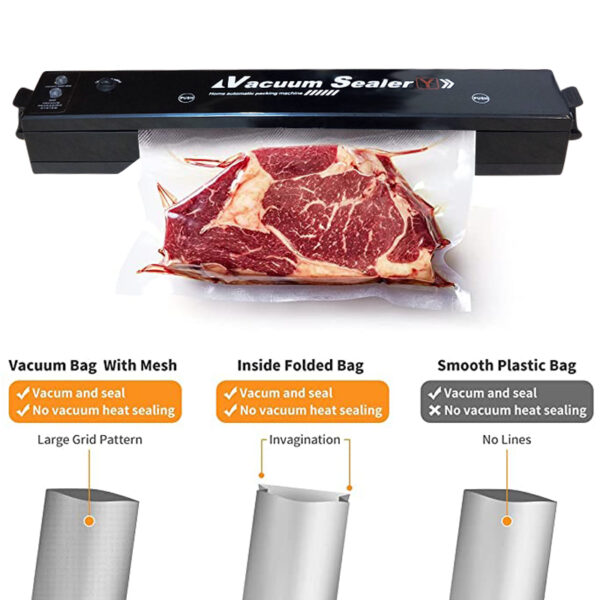 220V Household Food Vacuum Sealer Food Packaging Machine Film Sealer Vacuum Packer With 10pcs Vacuum Bags 1
