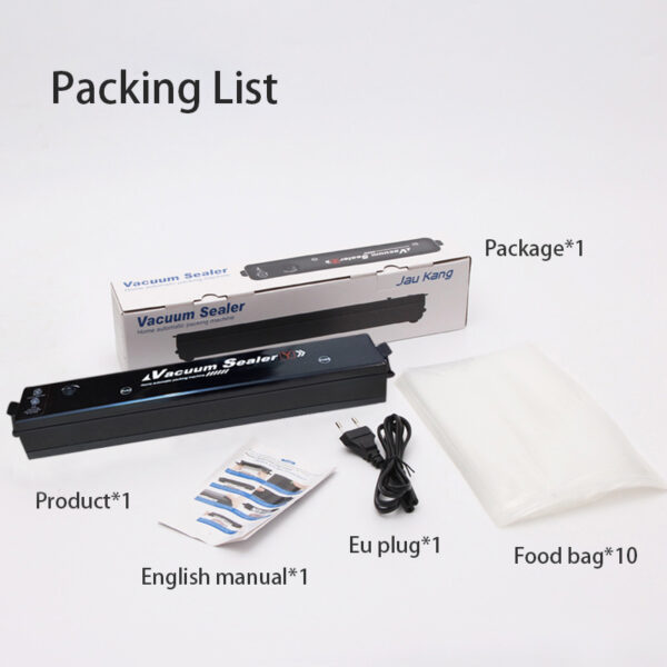 220V Household Food Vacuum Sealer Food Packaging Machine Film Sealer Vacuum Packer With 10pcs Vacuum Bags 4