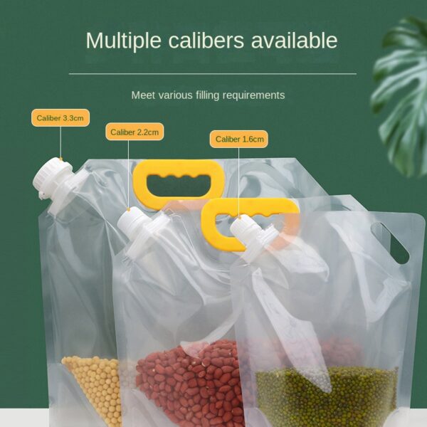 5 10PCs kitchen storage bag grain moisture proof sealed bag insect proof transparent portable food grade 1