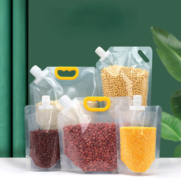 5 10PCs kitchen storage bag grain moisture proof sealed bag insect proof transparent portable food grade