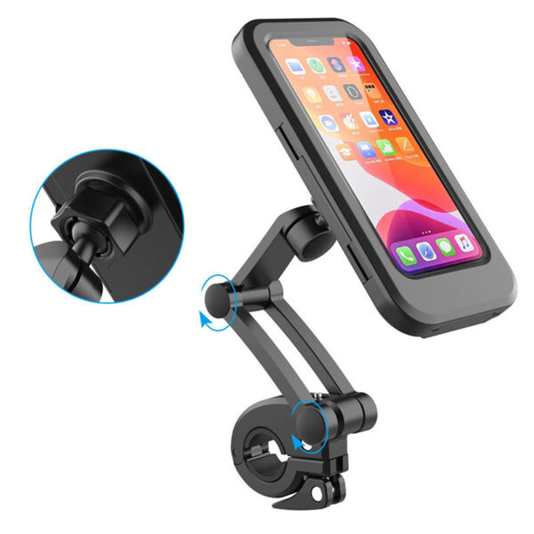 Support de téléphone de vélo étanche réglable, universel, guidon de moto, étui magnétique, Support de téléphone portable, Support de montage 1