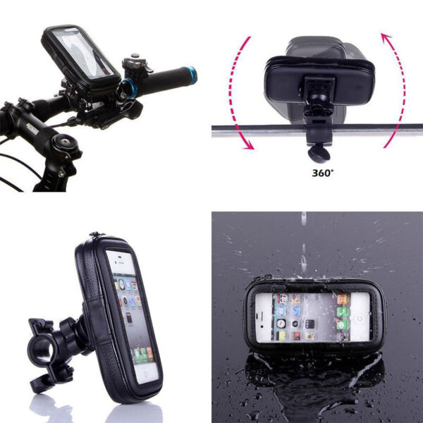 Adjustable Waterproof Bicycle Phone Holder Universal Bike Motorcycle Handlebar Magnet Case Cell Phone Support Mount Bracket 5