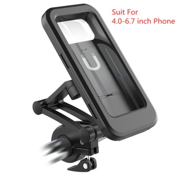 Adjustable Waterproof Bicycle Phone Holder Universal Bike Motorcycle Handlebar Magnet Case Cell Phone Support Mount