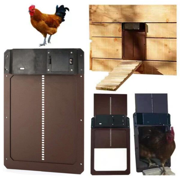 Automatic Chicken Coop Door Light Sense Door Opener Poultry Garden Chicken Duck Door Opener Practical Chicken