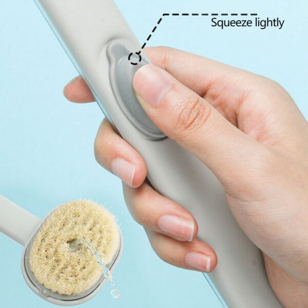 Bathroom Body Brushes Long Handle Liquid Bath Brush Back Body Bath Shower Sponge Exfoliating Scrub Massager 3