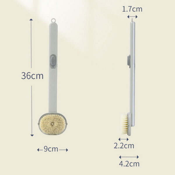 বাথরুম বডি ব্রাশ দীর্ঘ হ্যান্ডেল লিকুইড বাথ ব্রাশ ব্যাক বডি বাথ শাওয়ার স্পঞ্জ এক্সফোলিয়েটিং স্ক্রাব ম্যাসাজার 5
