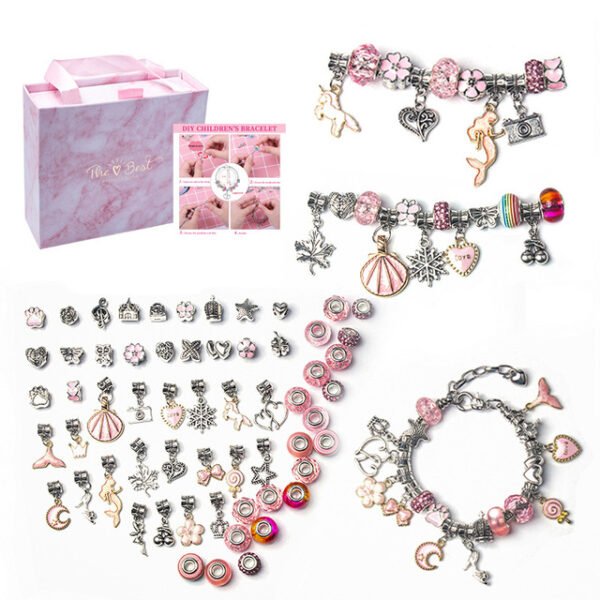 Bracelet Kit for Women DIY Jewelry Making Accessories Metal Charms Set for Kids Trend Hand