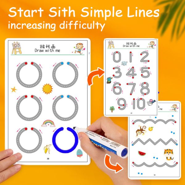 Juguete de dibujo Montessori para niños, juego de combinación de matemáticas con forma de Color para entrenamiento, actividades de aprendizaje para niños pequeños 1