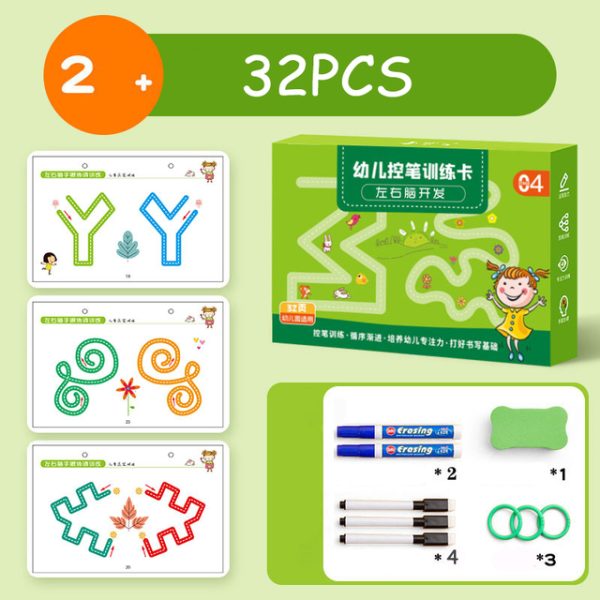 Gyermek Montessori Rajzjáték Toll Vezérlés Képzés Szín Forma Matematika Egyezés Játékkészlet Kisgyermek tanulási tevékenységek 1.jpg 640x640 1