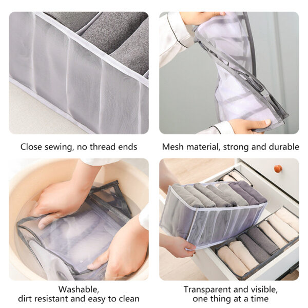 Closet Organizer For Underwear Socks Home Cabinet Divider Storage Box Storage Organizer for clothes Foldable Drawer 5