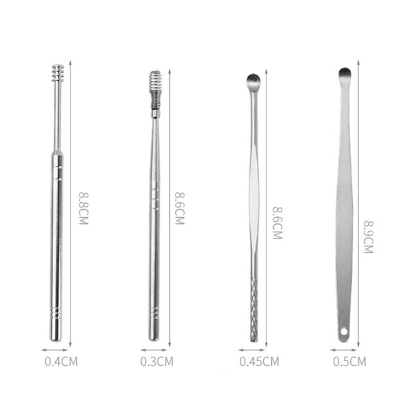 ABS Earpick Curette Reusable Pob Ntseg Pob Ntseg Tshem Tawm Tshem Tawm Pob Ntseg Pob Ntseg 2