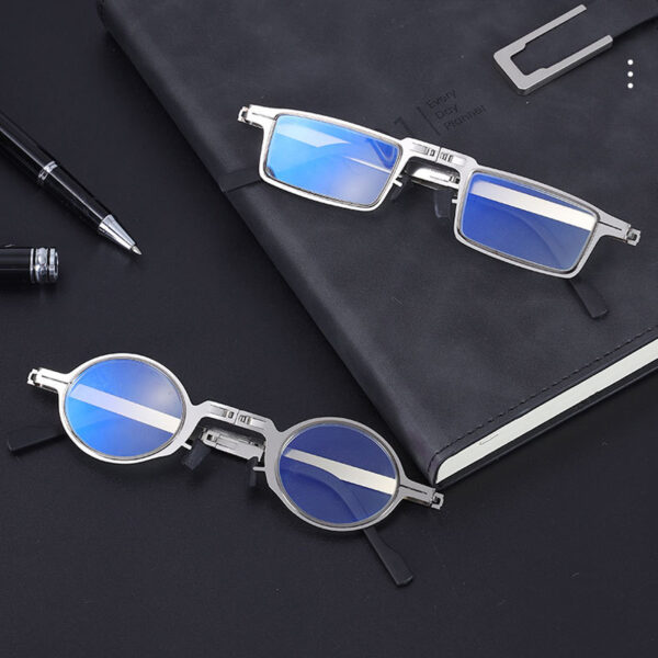 Folding Screwless Reading Glasses Men Women Metal Frame Foldable Presbyopia Hyperopia Glasses With Case Diopter Eyewear 2