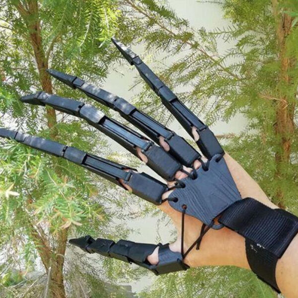 انگشت های مفصلی هالووین ترسناک انگشتان تقلبی اسکلت دست ها ترسناک واقعی Ghost Claw Props Cosplay Gear Finger 4