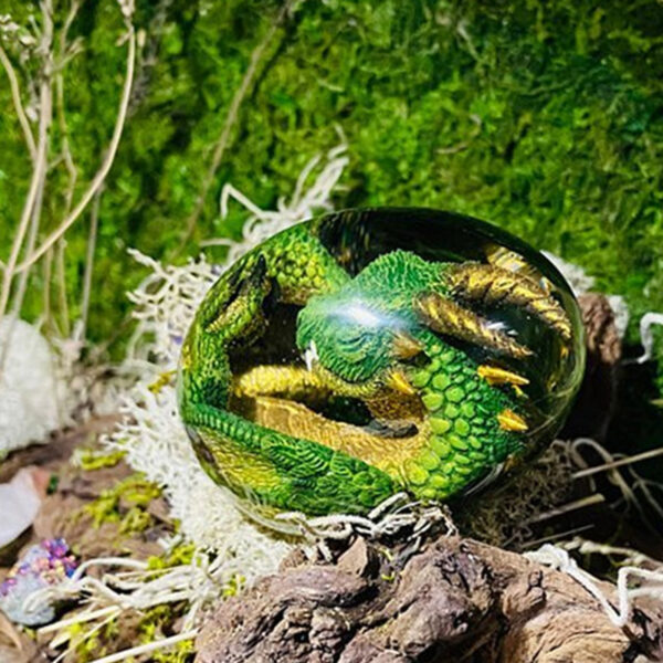 লাভা ড্রাগন ডিম রজন মূর্তি শোভাময় ডাইনোসর ডিম ভাস্কর্য ক্রিস্টাল রত্ন পাথর স্যুভেনির হোম সজ্জা সংগ্রহ কিড 5