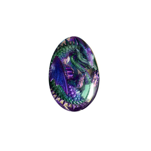 Lava Dragon Egg Resin Statue တန်ဆာဆင်ထားသော Dinosaur Eggs Sculpture Crystal Gemstone Souvenir Home Decor Collection