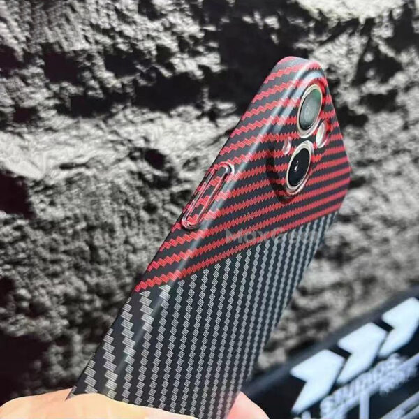 Luxury Carbon Fiber Texture Matte Ultra Thin Case alang sa iPhone 13 12 11 Pro Max iPhone11 3