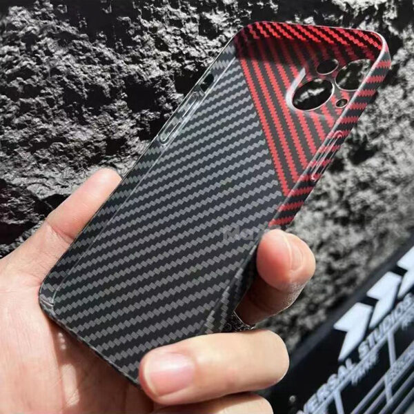 Luxury Carbon Fiber Texture Matte Ultra Thin Case alang sa iPhone 13 12 11 Pro Max iPhone11 4