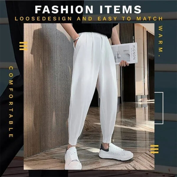 Ndị nwoke Super Cooling Loose Fit Jogger Pants Ice Silk Pants Uwe Anya Awụpụ Egwuregwu itoolu 2