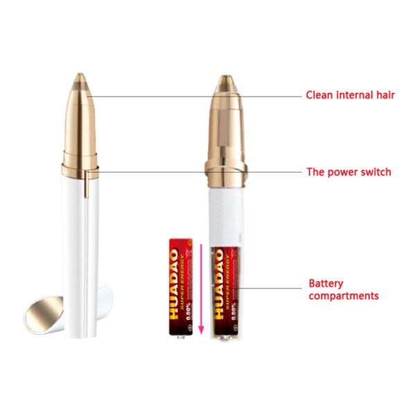 New Design Electric Eyebrow Trimmer Makeup Painless Eye Brow Epilator Mini Shaver Razors Portable Facial Hair 3