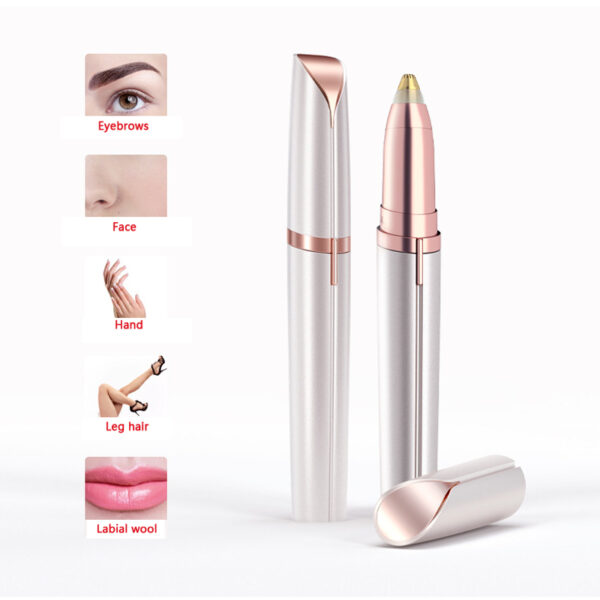 New Design Electric Eyebrow Trimmer Makeup Painless Eye Brow Epilator Mini Shaver Razors Portable Facial Hair 4