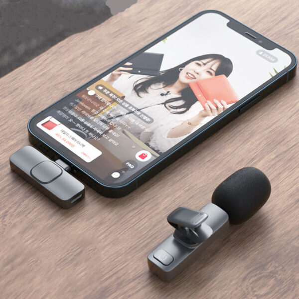 Nouveau Microphone Lavalier sans fil Portable Audio vidéo enregistrement Mini micro pour iPhone Android diffusion en direct jeu 3