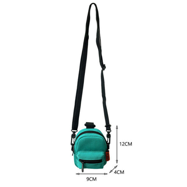 ថង់ក្រណាត់ Nylon Crossbody បុរសស្ត្រីតាមដងផ្លូវ Hip Hop Zipper Shoulder Small Phone Pouch for Ladies Outdoor 2.jpg 640x640 2