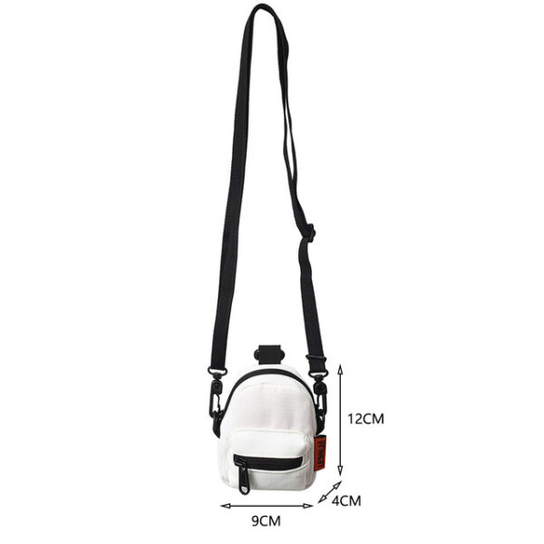 ថង់ក្រណាត់ Nylon Crossbody បុរសស្ត្រីតាមដងផ្លូវ Hip Hop Zipper Shoulder Small Phone Pouch for Ladies Outdoor 4.jpg 640x640 4