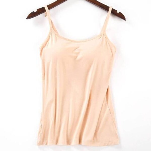 Padded Brake Tank Manyan Mata Modal Spaghetti Solid Cami Top Vest Female Camisole Tare Da