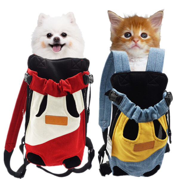 Sac à dos pour animaux de compagnie, porte-chien, chat, voyage avant, sac de transport pour chiot, chaton, épaules respirantes 4