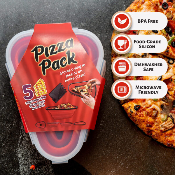 Silicone Riutilizzabile Portatile Triangolo Pizza Pack Lunch Box Pieghevole Triangolare Contenitore di Stoccaggio Fetta Utensili Da Cucina Pieghevole 1