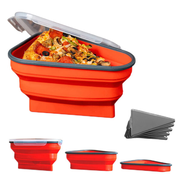 Silicone Reusable Portable Triangle Pizza Pack Box Lunch Box Container Triangular Storage Container Slice Kitchen Tools អាចបង្រួមបាន 1.jpg 640x640 1