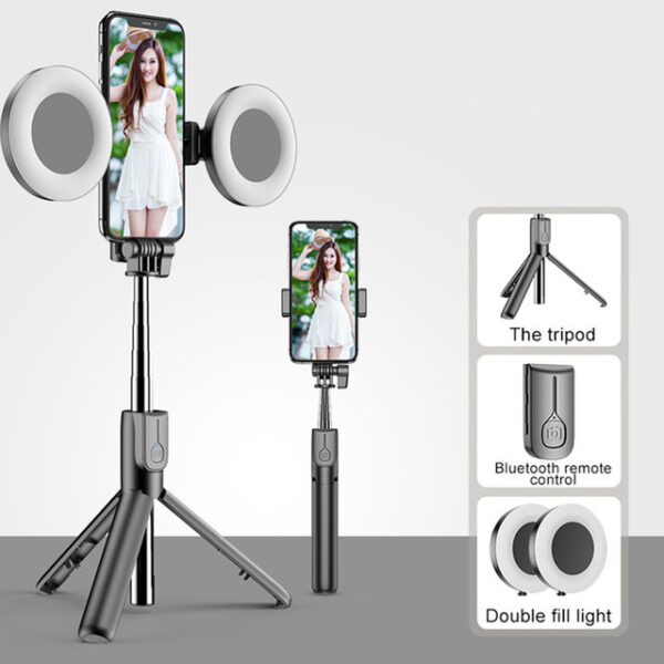 Tongdaytech Bluetooth Wireless Selfie Stick Portable Ring Fill Light Folding Stand For Iphone Xiaomi Makeup Video 4.jpg 640x640 4