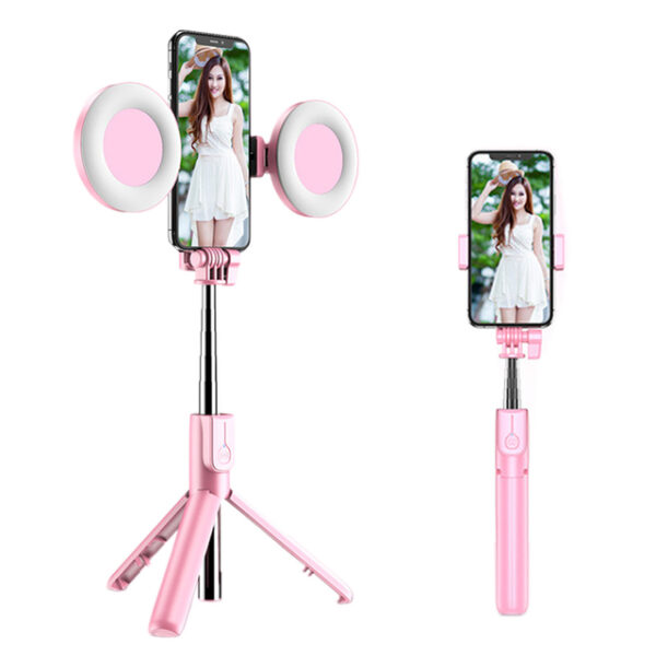 Tongdaytech Bluetooth Wireless Selfie Stick Portable Ring Fill Light Folding Stand For Iphone Xiaomi Makeup Video 5.jpg 640x640 5