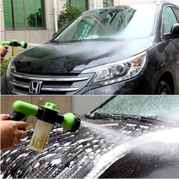 Water Gun Hose Nozzle Car Washer Ubi na-agba mmiri Jet Spray High Pressure Sprinkler Foam Lance Automobiles 1