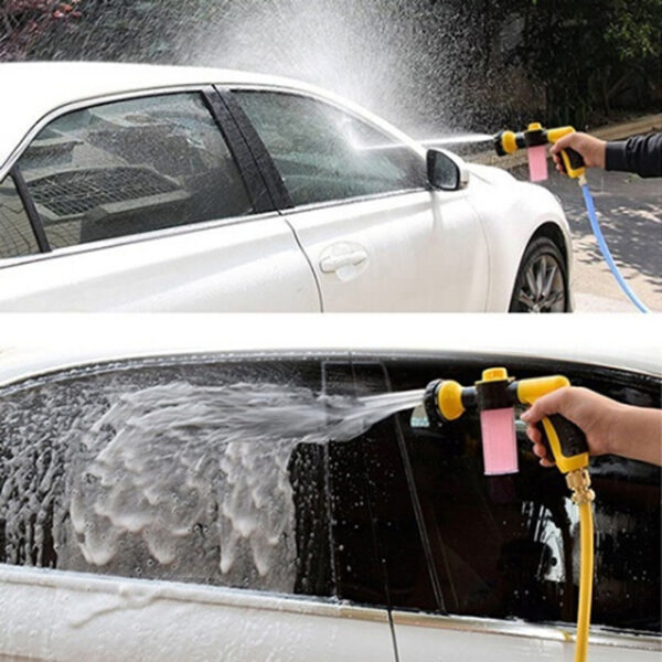 Dej Phom Hose Nozzle Tsheb Washer Garden Watering Jet Spray High Pressure Sprinkler Foam Lance Automobiles 3