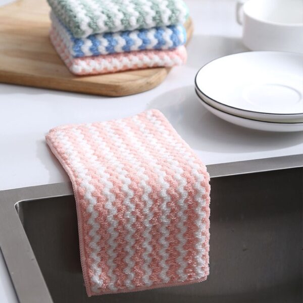 15 5Pcs Kitchen Cleaning Rag Coral Fleece Dish Washing Cloth Super Absorbent Scouring Pad Dry And 2.jpg 640x640 2