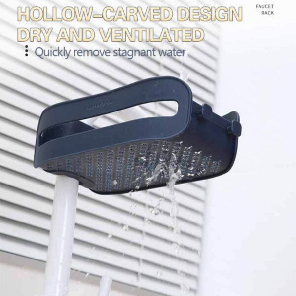 2 in 1 Home Sink Organizer Faucet Hanging Drain Rack ห้องครัว ห้องน้ำ ออแกไนเซอร์ ผลไม้และผัก 3